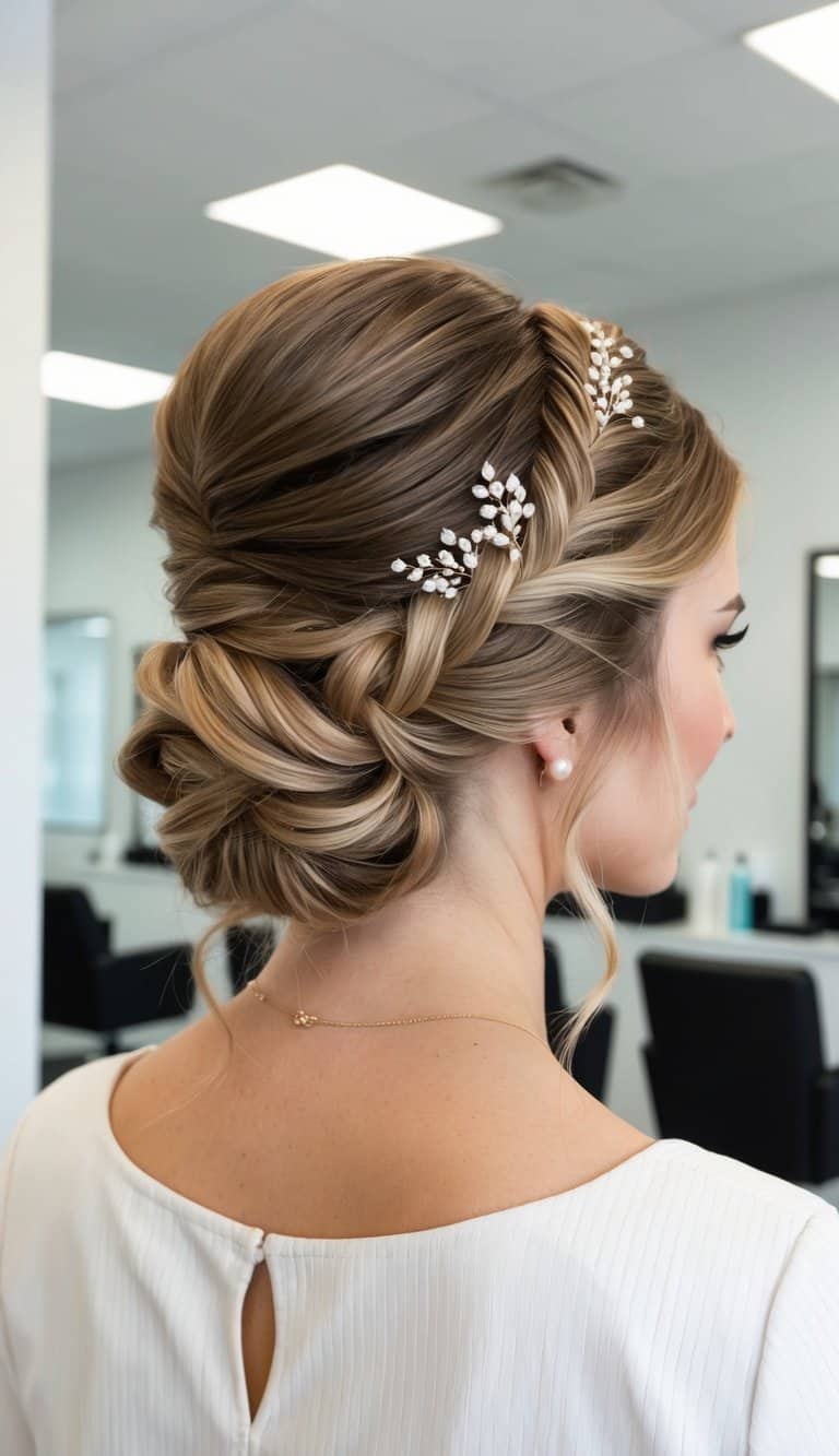 soft updo hairstyle