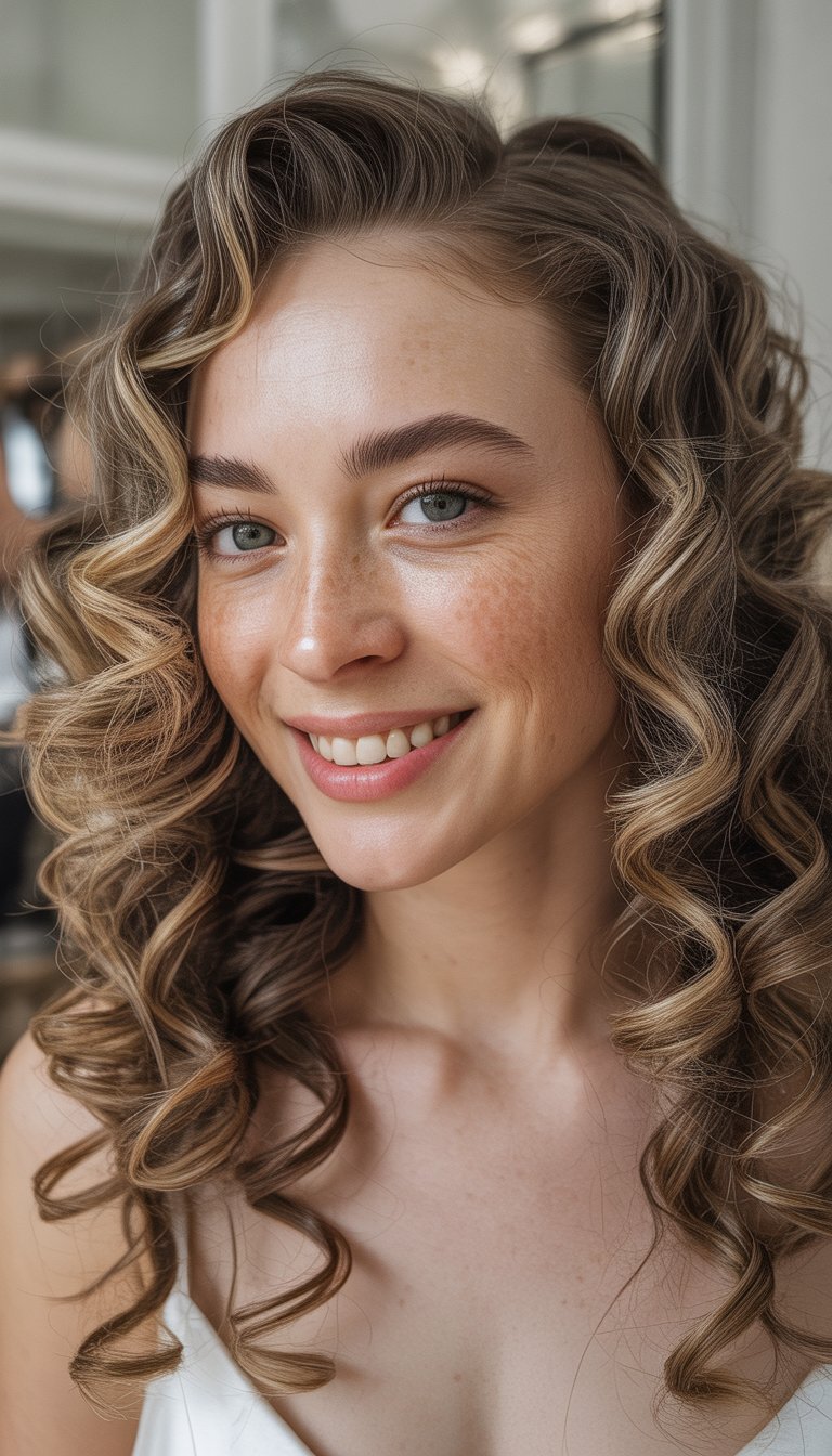 styled and defined curls prom hairstyle