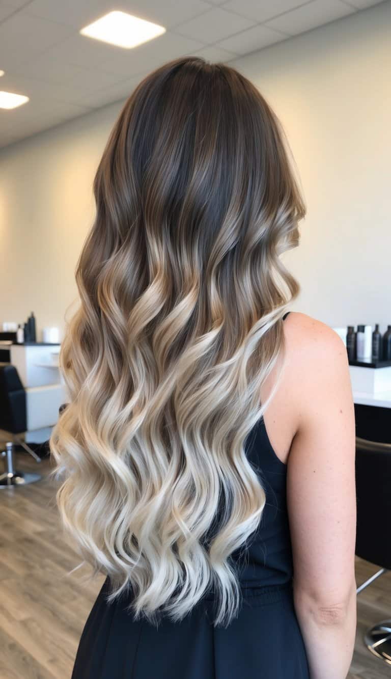 subtle ombre waves hairstyle