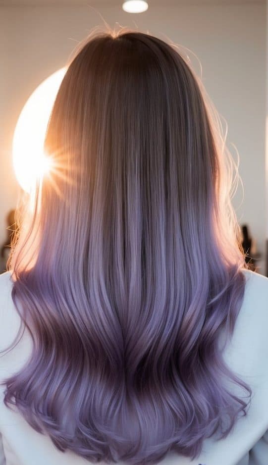 sweet lavender bangs in field of lavender