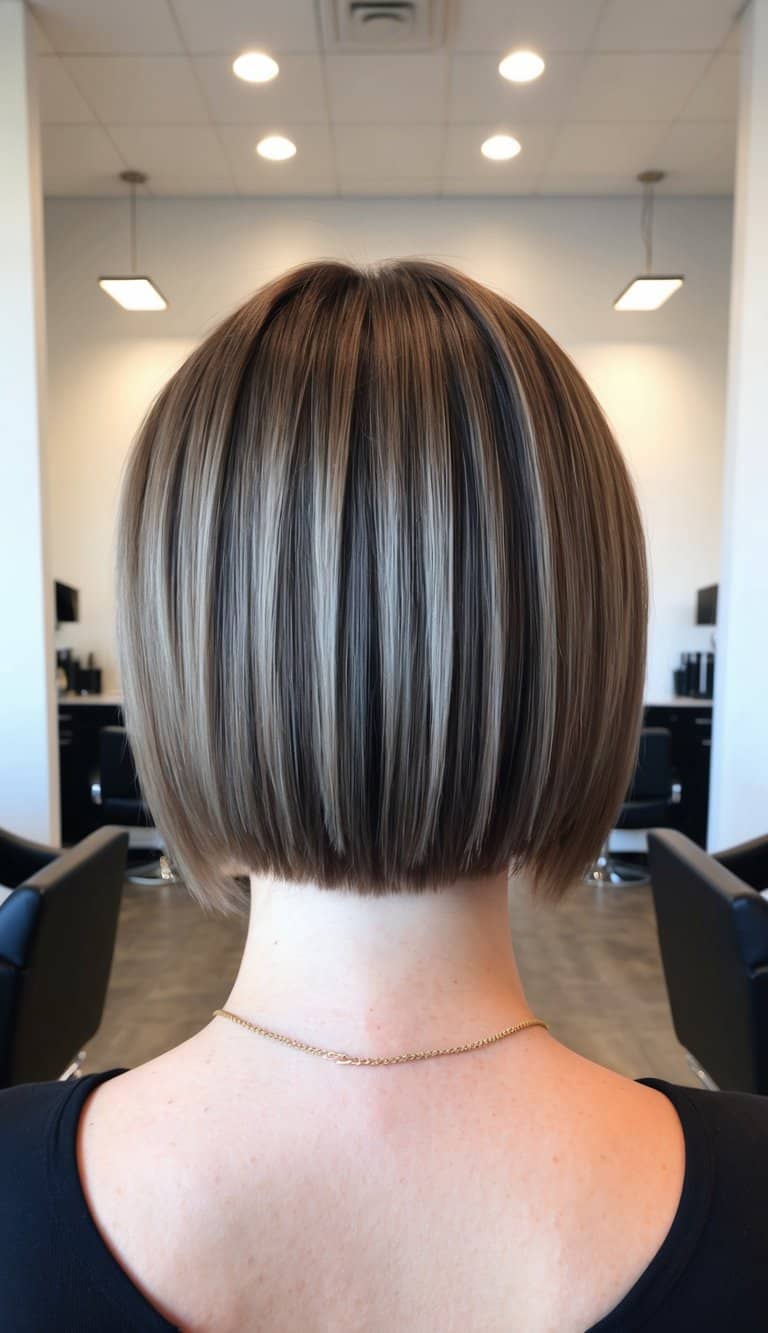 tapered bob short hairstyle sleek modern structured