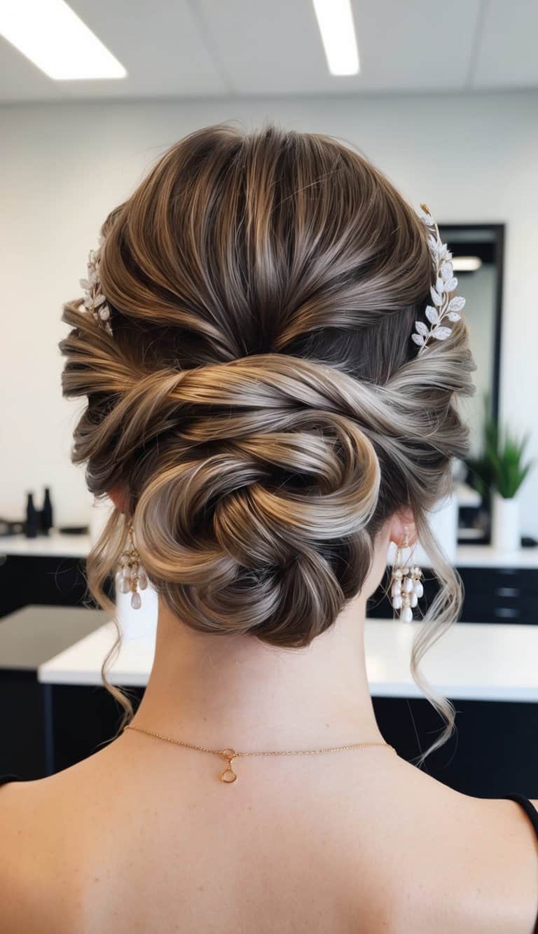 textured low bun prom hairstyle modern effortless chic