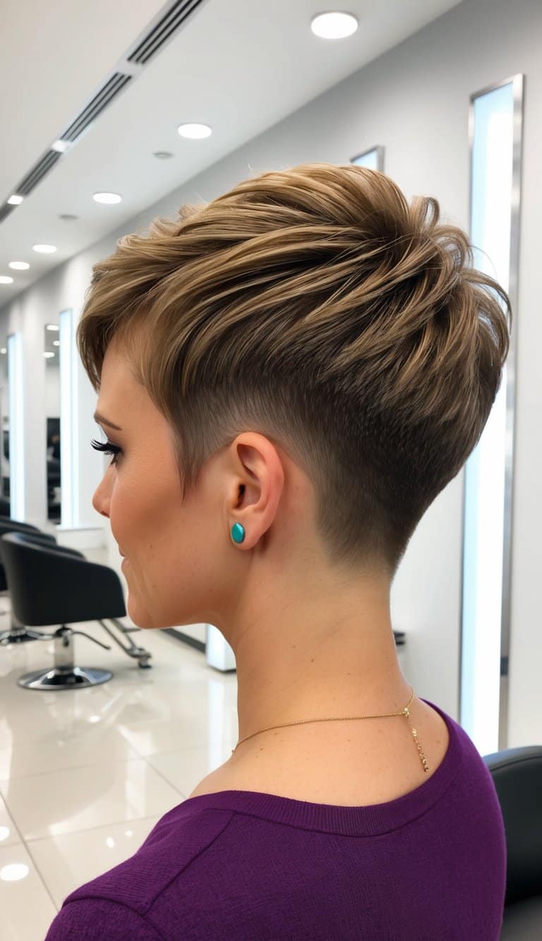 textured and tapered pixie cut hairstyle