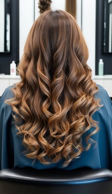 textured voluminous long curls haircut
