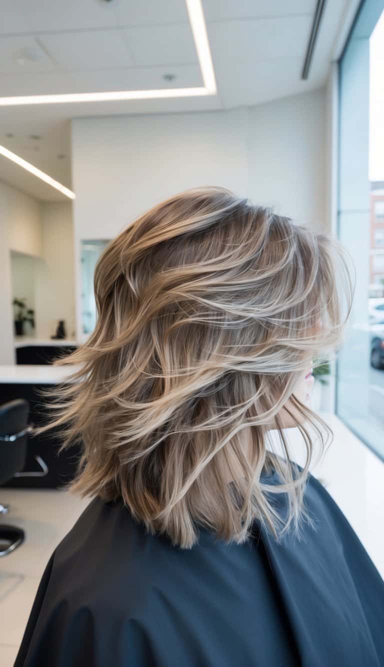 tousled layers waves hairstyle