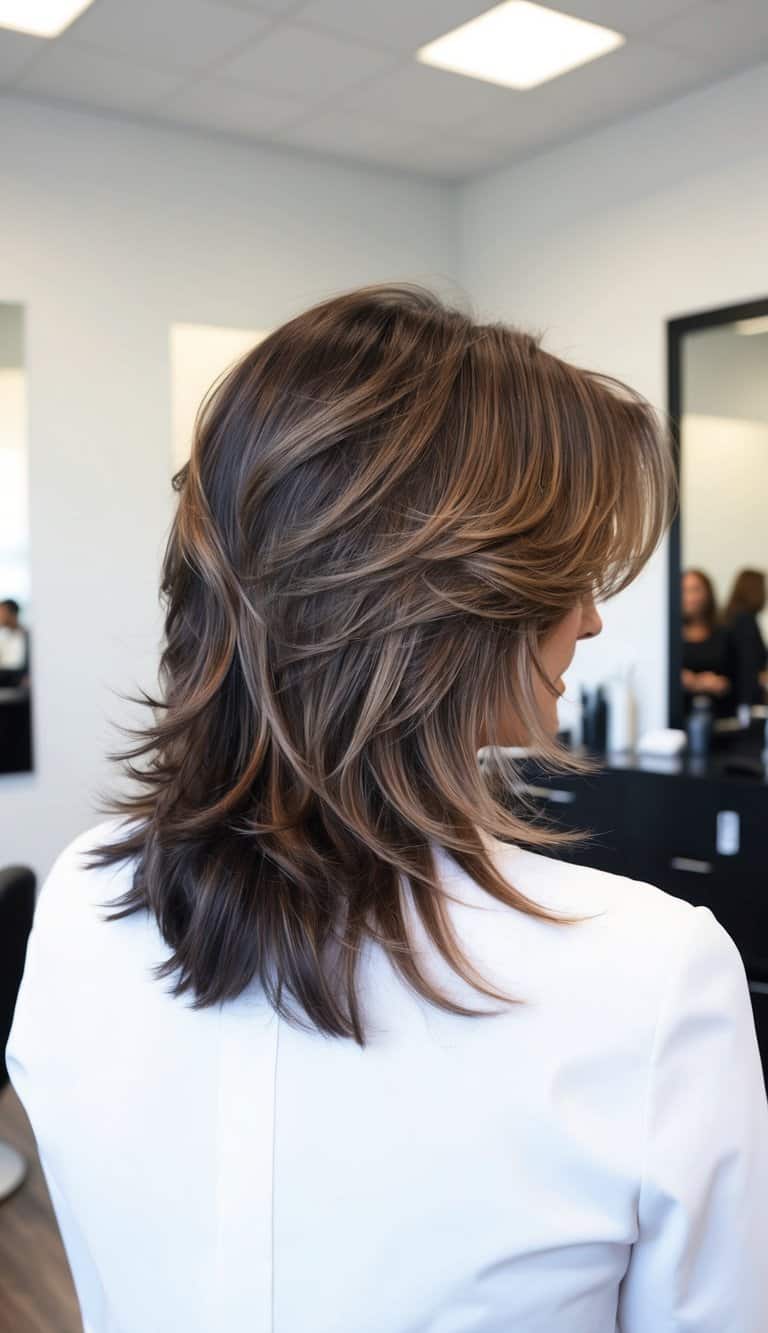 tousled layers haircut women over 60 confident stylish