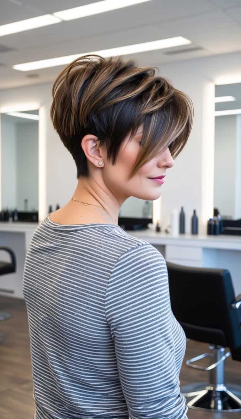 tousled pixie cut hairstyle