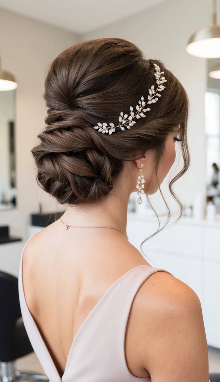 twisted chignon simple updo hairstyle