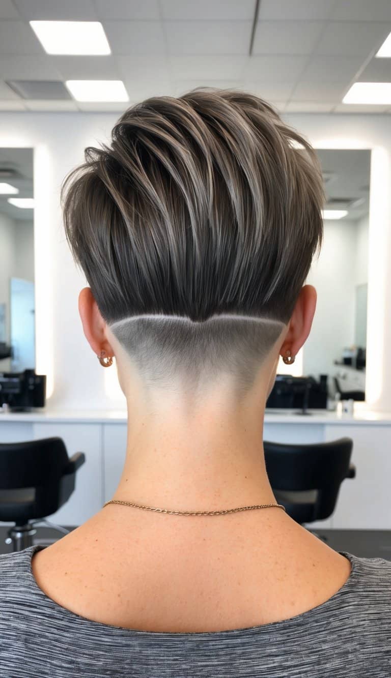 undercut pixie short hairstyle bold modern edgy