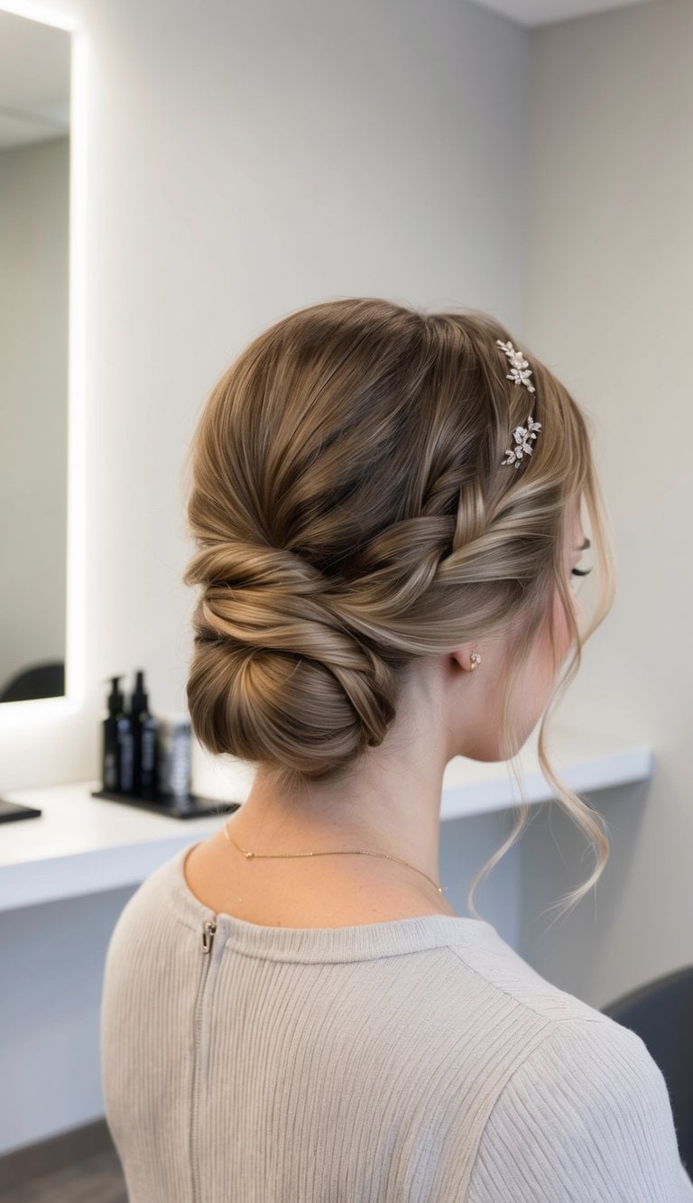 vintage finger waves simple updo hairstyle
