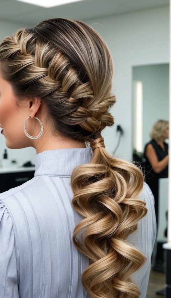 high volume soft spirals hoco hairstyle