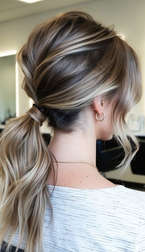 boho headband ponytail easy hairstyle