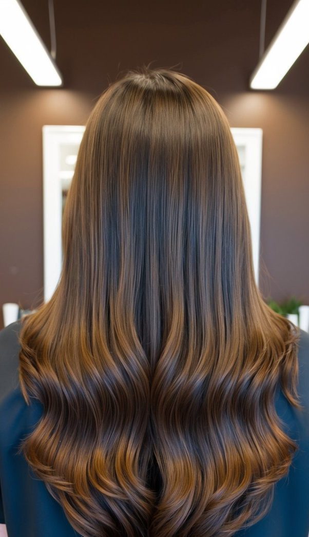 glossy jet black curls dark hair