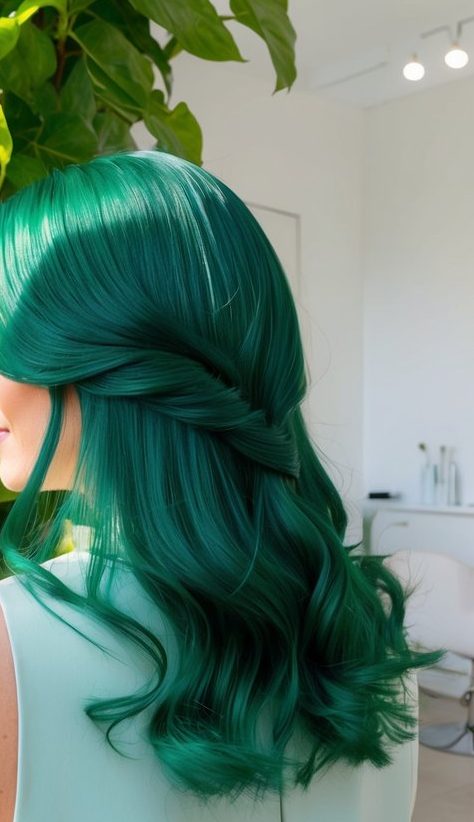 smoky to mint green color melt