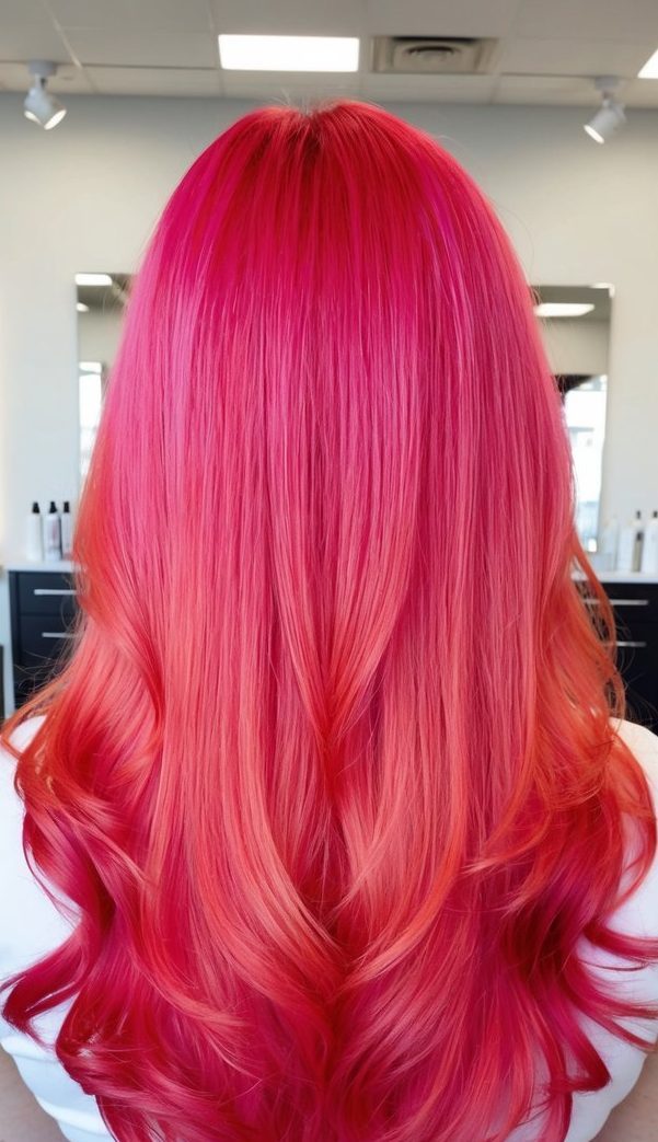 sun-kissed strawberry bright hair color
