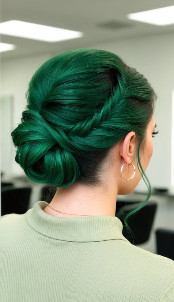 emerald to neon green waves