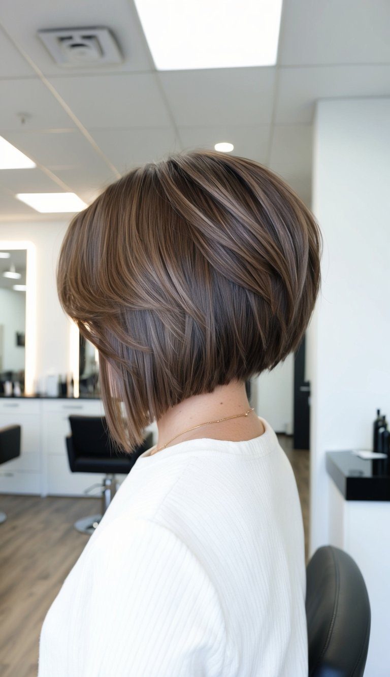 tapered blunt nape bob hairstyle