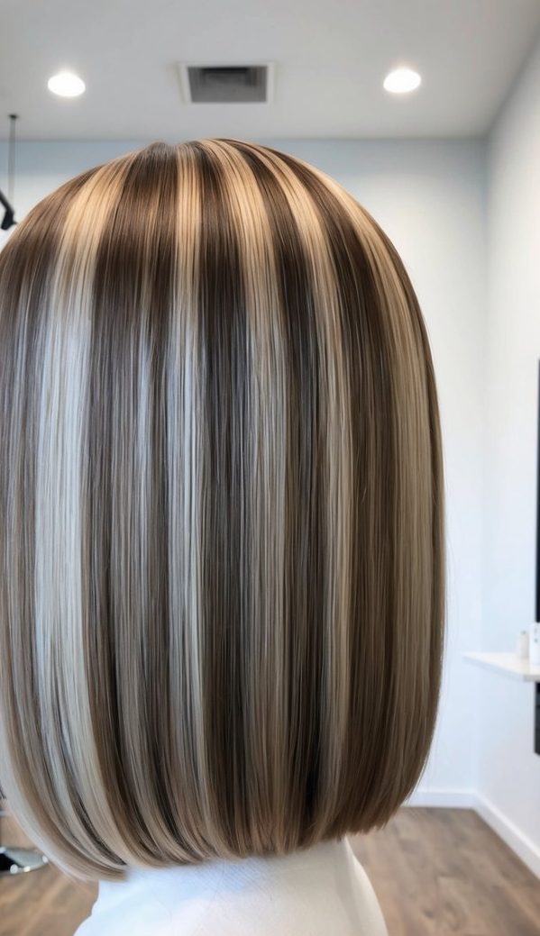 angled bob with layers hairstyle