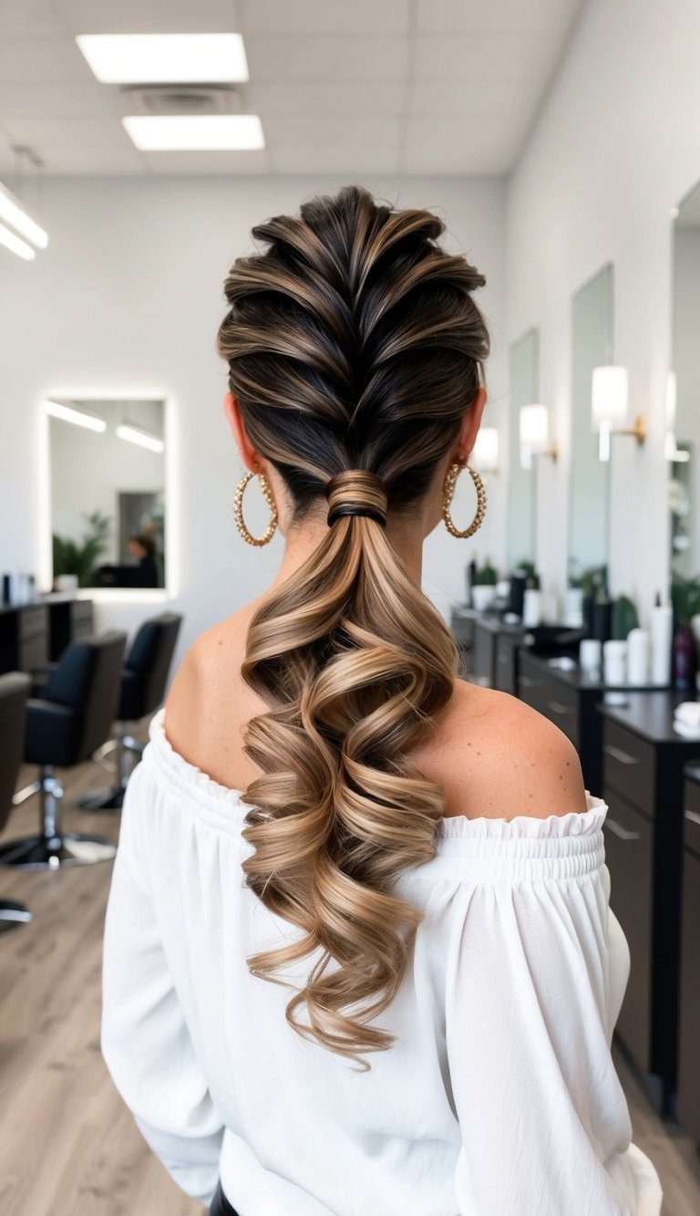 twisted texture and flow hoco hairstyle