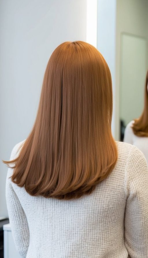 copper-beige finish fair skin